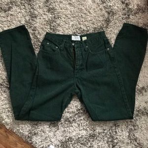 Navy green jeans